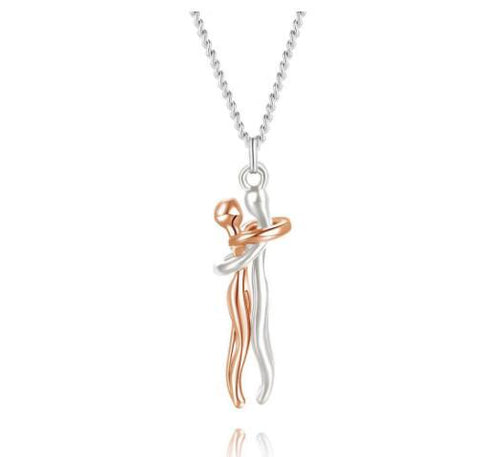 Love Hug Necklace Unisex Men Women Couple Jewelry Simple Temperament Clavicle Chain Valentines Day Lover Gift Love Hug Necklace Unisex Men Women Couple Jewelry Simple Temperament Clavicle Chain Valentines Day Lover Gift