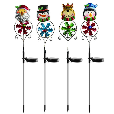 Solar Christmas Led Snowman Elk Ground Plug Light Solar Christmas Led Snowman Elk Ground Plug Light