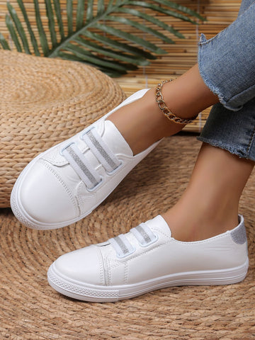 White Shoes Casual Versatile Slip-on Lazy Low-cut Flat White Shoes Casual Versatile Slip-on Lazy Low-cut Flat