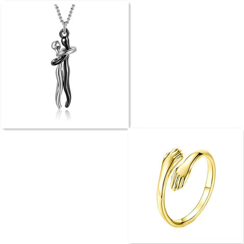 Love Hug Necklace Unisex Men Women Couple Jewelry Simple Temperament Clavicle Chain Valentines Day Lover Gift Love Hug Necklace Unisex Men Women Couple Jewelry Simple Temperament Clavicle Chain Valentines Day Lover Gift