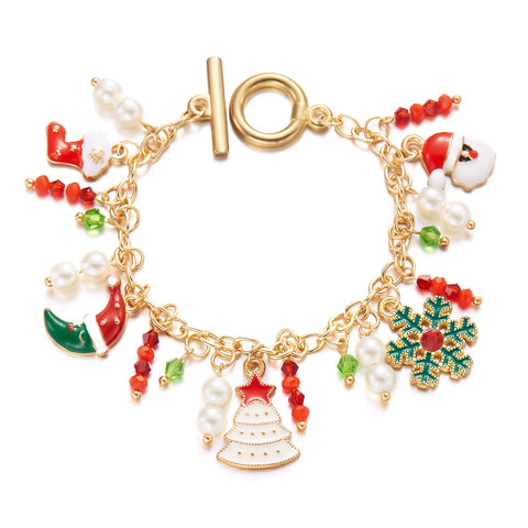 Personalized Christmas Bracelet Christmas Tree Santa Claus Pendant Bracelet For Women Jewelry Personalized Christmas Bracelet Christmas Tree Santa Claus Pendant Bracelet For Women Jewelry