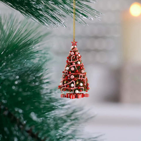 Christmas Tree Pendant Holiday Decoration Acrylic Flat Decorations Christmas Tree Pendant Holiday Decoration Acrylic Flat Decorations