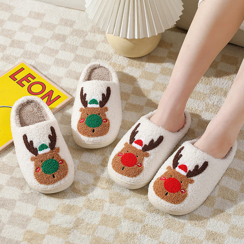 Christmas Shoes Winter Home Slippers Elk Soft Cozy Bedroom Slipper Slip On House Shoes Christmas Shoes Winter Home Slippers Elk Soft Cozy Bedroom Slipper Slip On House Shoes
