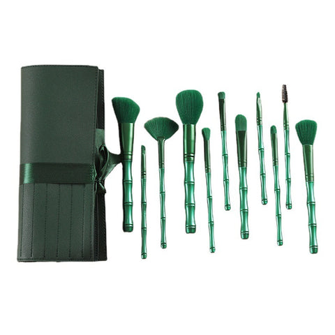 11 Makeup Brush Set Bamboo Handle Soft Bristles 11 Makeup Brush Set Bamboo Handle Soft Bristles