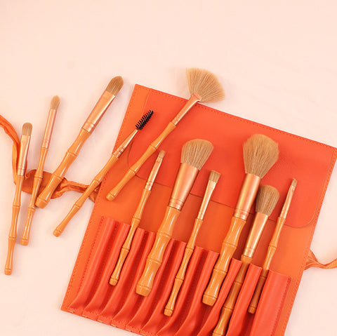 11 Makeup Brush Set Bamboo Handle Soft Bristles 11 Makeup Brush Set Bamboo Handle Soft Bristles