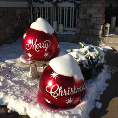 Christmas Ornament Ball Outdoor Pvc 60CM Inflatable Decorated Ball PVC Giant Big Large Balls Xmas Tree Decorations Toy Ball Christmas Ornament Ball Outdoor Pvc 60CM Inflatable Decorated Ball PVC Giant Big Large Balls Xmas Tree Decorations Toy Ball