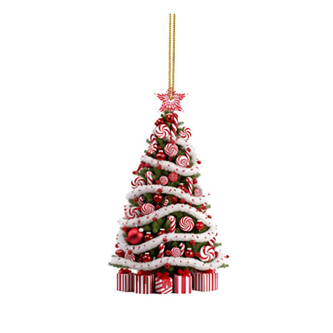 Christmas Tree Pendant Holiday Decoration Acrylic Flat Decorations Christmas Tree Pendant Holiday Decoration Acrylic Flat Decorations