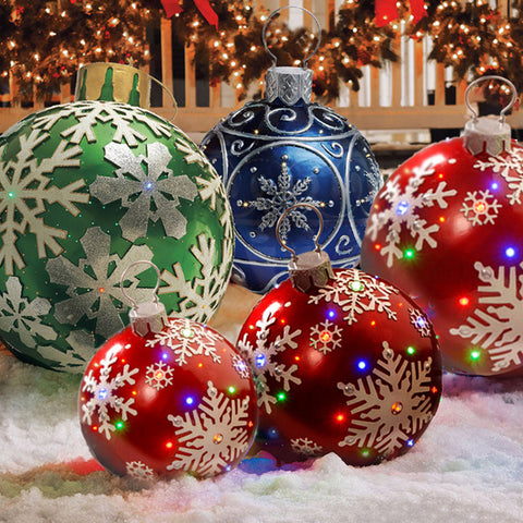 Christmas Ornament Ball Outdoor Pvc 60CM Inflatable Decorated Ball PVC Giant Big Large Balls Xmas Tree Decorations Toy Ball Christmas Ornament Ball Outdoor Pvc 60CM Inflatable Decorated Ball PVC Giant Big Large Balls Xmas Tree Decorations Toy Ball