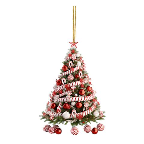 Christmas Tree Pendant Holiday Decoration Acrylic Flat Decorations Christmas Tree Pendant Holiday Decoration Acrylic Flat Decorations
