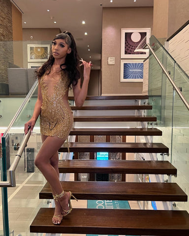 Seductive Splendor - Beaded Crystals Homecoming Gowns for Black Girls' Celebration Seductive Splendor - Beaded Crystals Homecoming Gowns for Black Girls' Celebration