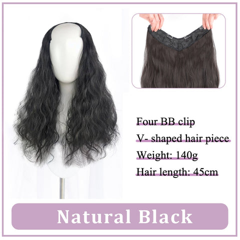 V-Shaped Synthetic Wig - Women's Long Hair Extension for Volume & Style V-Shaped Synthetic Wig - Women's Long Hair Extension for Volume & Style