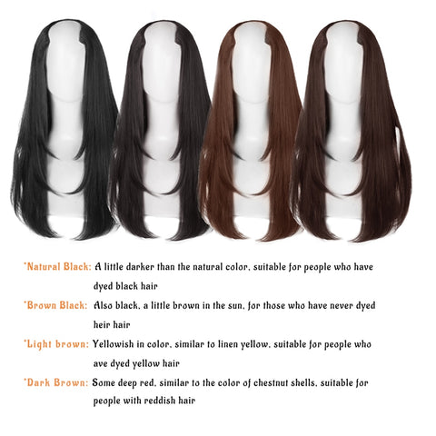 V-Shaped Synthetic Wig - Women's Long Hair Extension for Volume & Style V-Shaped Synthetic Wig - Women's Long Hair Extension for Volume & Style