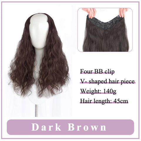 V-Shaped Synthetic Wig - Women's Long Hair Extension for Volume & Style V-Shaped Synthetic Wig - Women's Long Hair Extension for Volume & Style