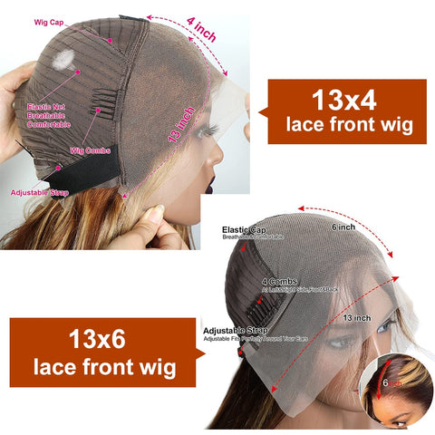 HD Lace Wig - Highlight Curly & Loose Deep Wave Frontal, Human Hair Wig HD Lace Wig - Highlight Curly & Loose Deep Wave Frontal, Human Hair Wig