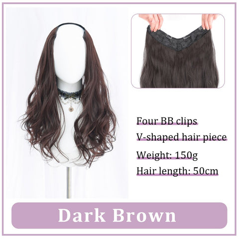 V-Shaped Synthetic Wig - Women's Long Hair Extension for Volume & Style V-Shaped Synthetic Wig - Women's Long Hair Extension for Volume & Style