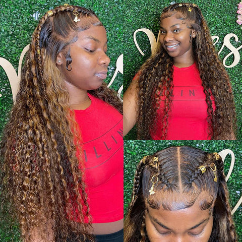 Honey Brown 13x6 HD Lace Deep Wave Wig - 30 Inch Honey Brown 13x6 HD Lace Deep Wave Wig - 30 Inch