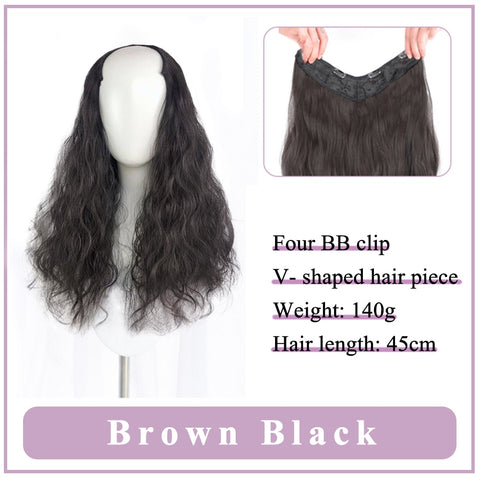 V-Shaped Synthetic Wig - Women's Long Hair Extension for Volume & Style V-Shaped Synthetic Wig - Women's Long Hair Extension for Volume & Style