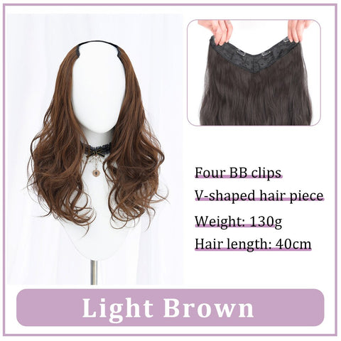 V-Shaped Synthetic Wig - Women's Long Hair Extension for Volume & Style V-Shaped Synthetic Wig - Women's Long Hair Extension for Volume & Style