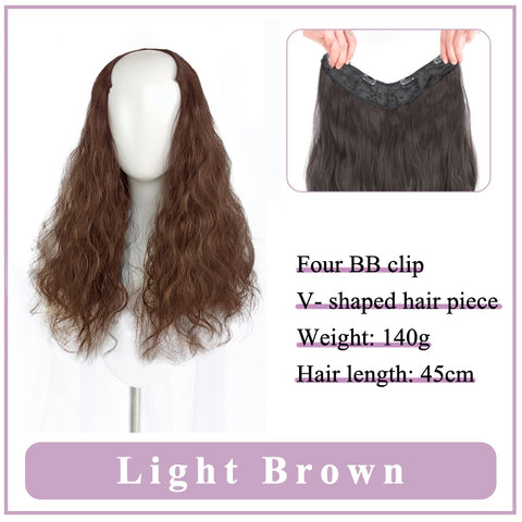 V-Shaped Synthetic Wig - Women's Long Hair Extension for Volume & Style V-Shaped Synthetic Wig - Women's Long Hair Extension for Volume & Style