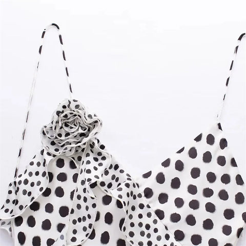 Summer's Elegant Polka Dot Silk Dress - Layered and Lovely Summer's Elegant Polka Dot Silk Dress - Layered and Lovely