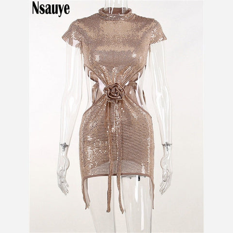 Summer Glitter Party Mini Dress - Sexy & Elegant Summer Glitter Party Mini Dress - Sexy & Elegant