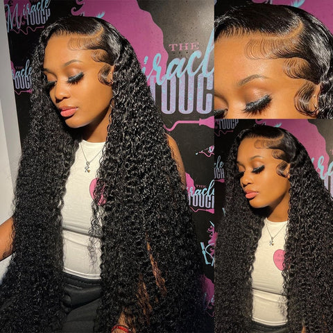 40 Inch Deep Wave Frontal Wig - Curly HD Lace Brazilian Hair 40 Inch Deep Wave Frontal Wig - Curly HD Lace Brazilian Hair