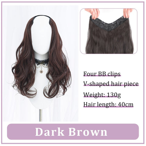 V-Shaped Synthetic Wig - Women's Long Hair Extension for Volume & Style V-Shaped Synthetic Wig - Women's Long Hair Extension for Volume & Style