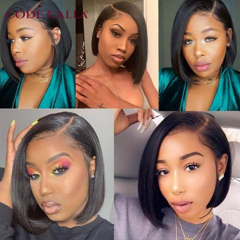 Lolita Bob Lace Front Human Hair Wig - Short Brazilian T Part Lolita Bob Lace Front Human Hair Wig - Short Brazilian T Part