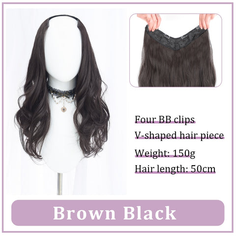 V-Shaped Synthetic Wig - Women's Long Hair Extension for Volume & Style V-Shaped Synthetic Wig - Women's Long Hair Extension for Volume & Style