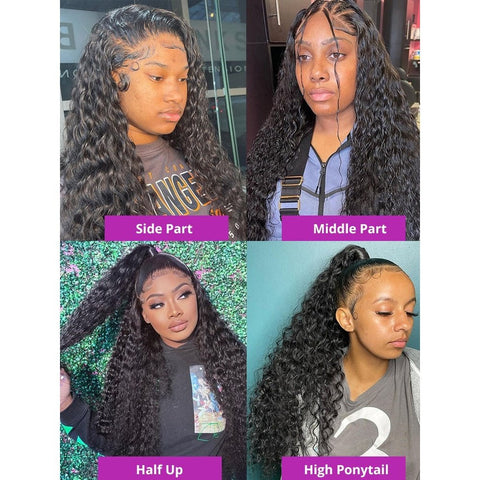 Transparent Water Wave Lace Front Wig - Curly Human Hair Transparent Water Wave Lace Front Wig - Curly Human Hair