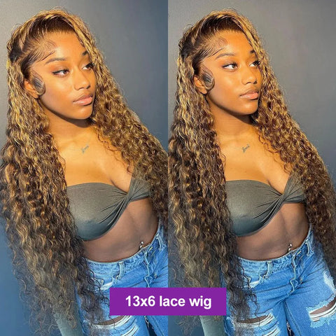 Honey Brown 13x6 HD Lace Deep Wave Wig - 30 Inch Honey Brown 13x6 HD Lace Deep Wave Wig - 30 Inch