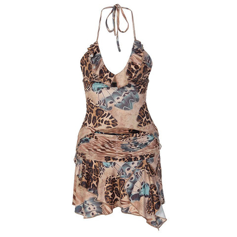 Summer Sexy Spaghetti Strap A-Line Mini Dress - Women's Casual Zipper Backless Dress Summer Sexy Spaghetti Strap A-Line Mini Dress - Women's Casual Zipper Backless Dress