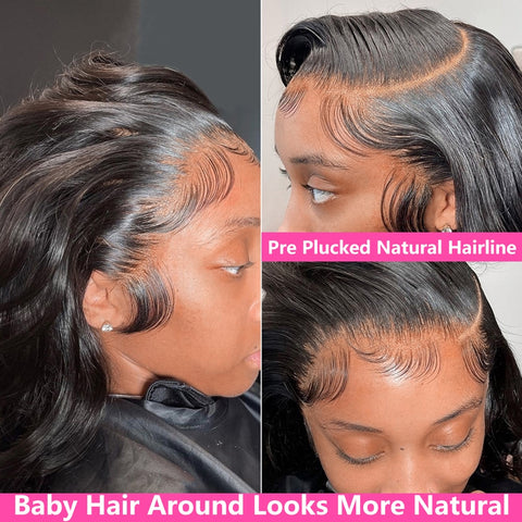 HD Transparent Body Wave Lace Front Wigs - Pre Plucked, Human Hair HD Transparent Body Wave Lace Front Wigs - Pre Plucked, Human Hair