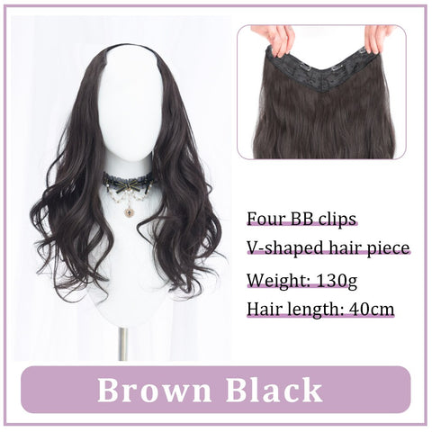 V-Shaped Synthetic Wig - Women's Long Hair Extension for Volume & Style V-Shaped Synthetic Wig - Women's Long Hair Extension for Volume & Style