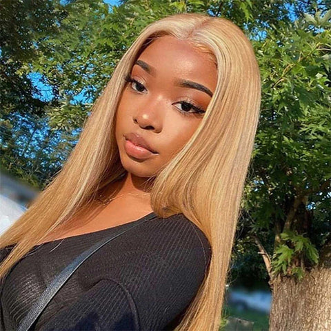 Honey Blonde Colored Lace Front Human Hair Wig Honey Blonde Colored Lace Front Human Hair Wig