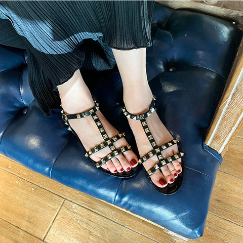 Riveted Jelly Beach Sandals - Summer Chic Riveted Jelly Beach Sandals - Summer Chic