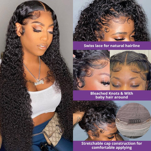 Deep Wave HD Lace Front Wig - Curly 13x6 Human Hair Deep Wave HD Lace Front Wig - Curly 13x6 Human Hair