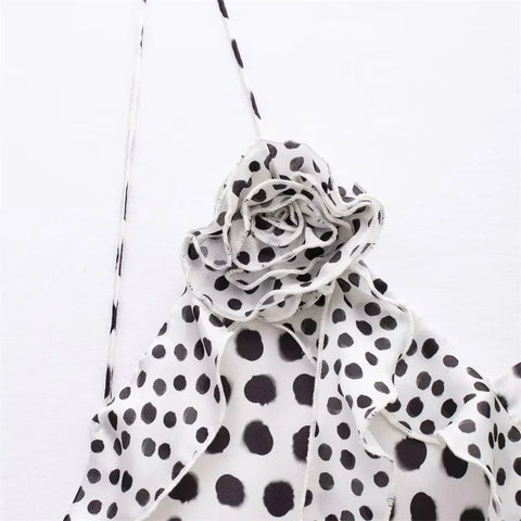 Summer's Elegant Polka Dot Silk Dress - Layered and Lovely Summer's Elegant Polka Dot Silk Dress - Layered and Lovely