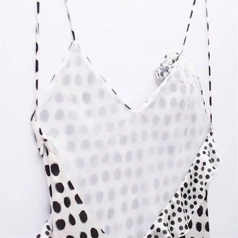 Summer's Elegant Polka Dot Silk Dress - Layered and Lovely Summer's Elegant Polka Dot Silk Dress - Layered and Lovely