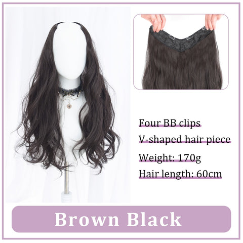 V-Shaped Synthetic Wig - Women's Long Hair Extension for Volume & Style V-Shaped Synthetic Wig - Women's Long Hair Extension for Volume & Style