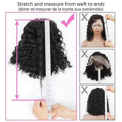 Black Curly Bob Lace Front Wig - 100% Remy Human Hair Black Curly Bob Lace Front Wig - 100% Remy Human Hair