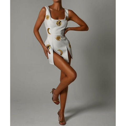 High-Quality PU Leather Diamond Bodycon Mini Dress - Spring-Summer Fashion High-Quality PU Leather Diamond Bodycon Mini Dress - Spring-Summer Fashion
