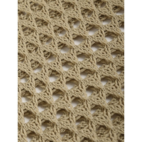 Criss Cross Openwork Knitted Cutout See - Through Beach Dress - Chic Summer Style Criss Cross Openwork Knitted Cutout See - Through Beach Dress - Chic Summer Style