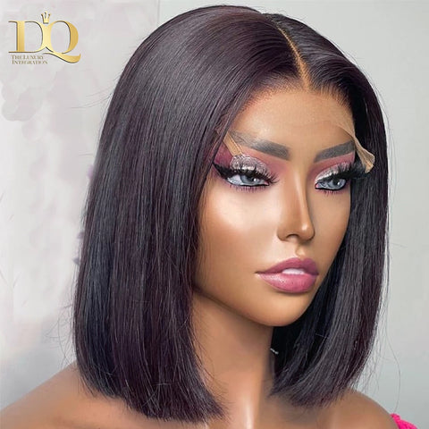 T Part Bob Lace Front Human Hair Wig - Brazilian Straight Short Bob T Part Bob Lace Front Human Hair Wig - Brazilian Straight Short Bob