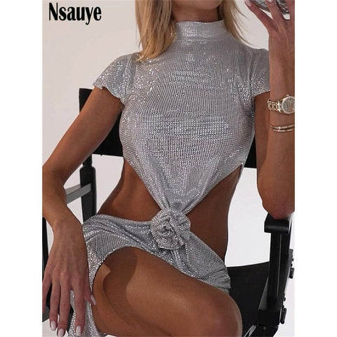 Summer Glitter Party Mini Dress - Sexy & Elegant Summer Glitter Party Mini Dress - Sexy & Elegant