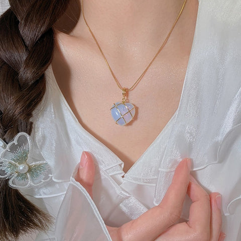 Fashion Moonstone Necklace For Cartoon Princess Love Girl Necklace Novelty Jewelry Fashion Moonstone Necklace For Cartoon Princess Love Girl Necklace Novelty Jewelry