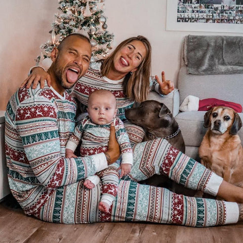 European And American Christmas Homewear Family Set Pajamas European And American Christmas Homewear Family Set Pajamas