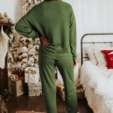 Women's Christmas Sequins Long Sleeve Pants Two-piece Set Fashion Casual Set Women's Christmas Sequins Long Sleeve Pants Two-piece Set Fashion Casual Set