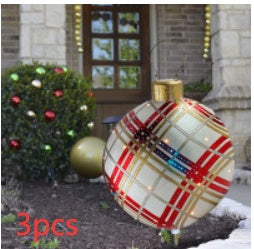 Christmas Ornament Ball Outdoor Pvc 60CM Inflatable Decorated Ball PVC Giant Big Large Balls Xmas Tree Decorations Toy Ball Christmas Ornament Ball Outdoor Pvc 60CM Inflatable Decorated Ball PVC Giant Big Large Balls Xmas Tree Decorations Toy Ball