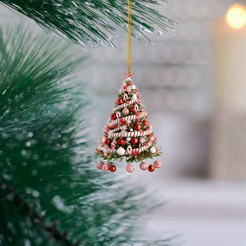 Christmas Tree Pendant Holiday Decoration Acrylic Flat Decorations Christmas Tree Pendant Holiday Decoration Acrylic Flat Decorations